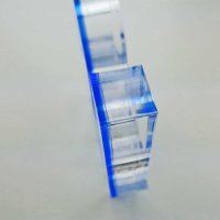 LOVE Schriftzug | zweireihig | "Sandwich" aus klarem und transparent-blauem Acrylglas | 120 mm hoch