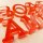I love BOARDGAMES | Schriftzug | &quot;Sandwich&quot; aus klarem und rotem Acrylglas | 75 mm hoch