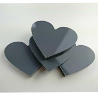 Herz | aus grauem Acrylglas | 63 mm breit
