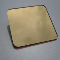 Restposten | Acrylglas Goldspielgel  105  x 105 mm - 3 mm St&auml;rke