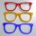 Brille - stilisiert | drei verschiedene Farben, &quot;Sandwich&quot;-Material | ca. 266 mm lang
