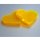 Herz | aus LISA gelb-orange Acrylglas fluoreszierend | ca. 75 mm breit