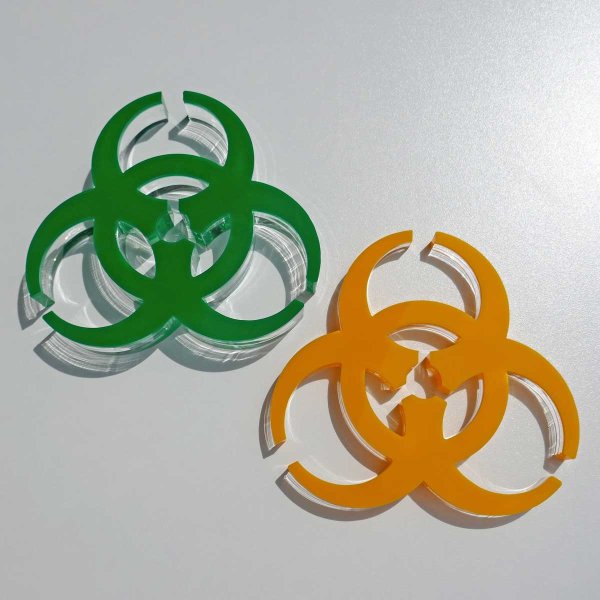 Biohazard-Symbol | Deko passend zum Brettspiel "Pandemic" | Acrylglas 