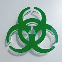 Biohazard-Symbol | Deko passend zum Brettspiel &quot;Pandemic&quot; | Acrylglas 